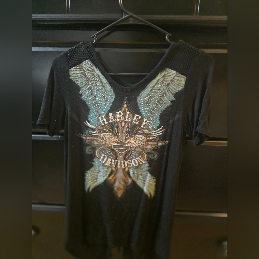 Harley Davidson Black Graphic Tee